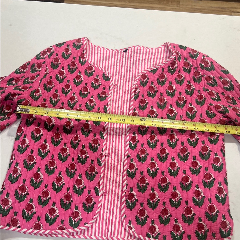 Block print cropped jacket - Picture 4 of 4